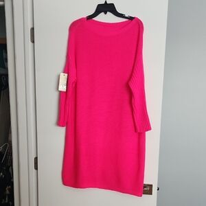 Vibrant Pink Knit Dress